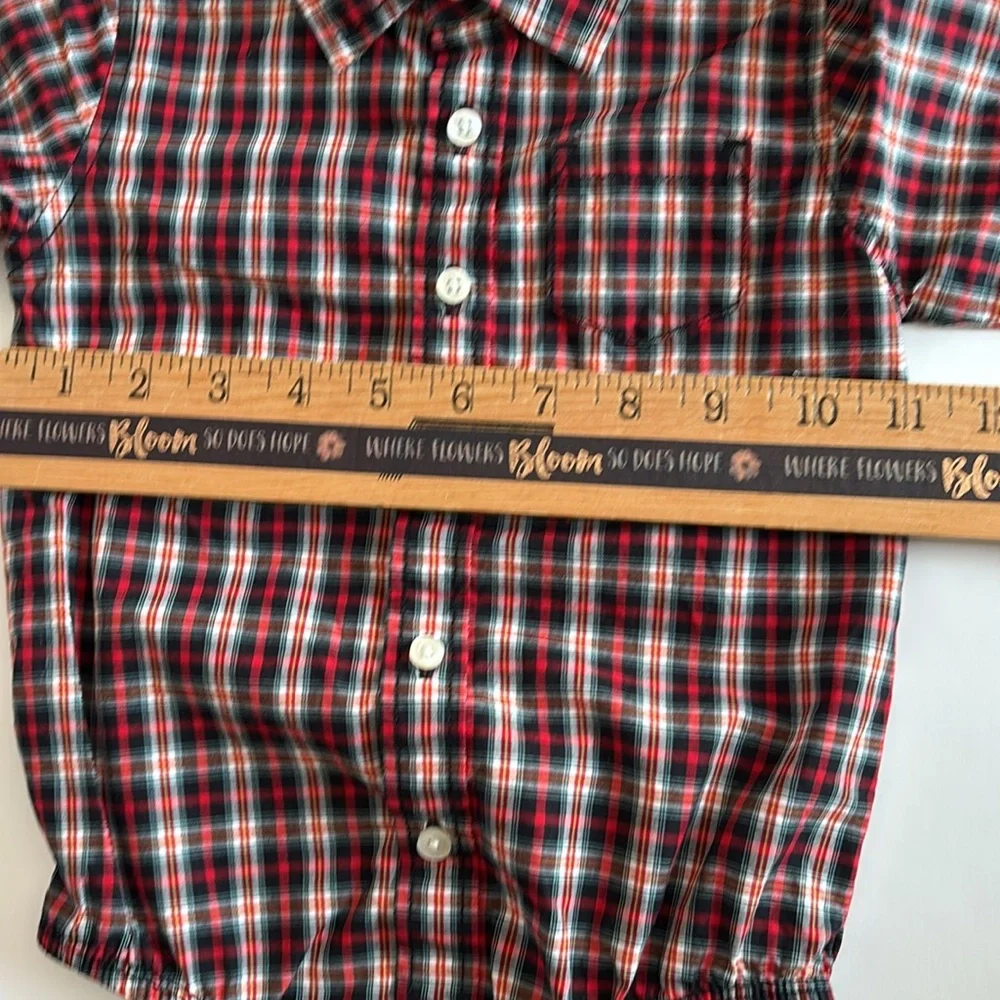 Carter’s 18M Long Sleeve Button Down Shirt Bodysuit snap bottom 18M Christmas